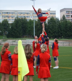 Cheerleader beim Training