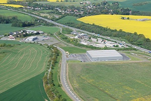 Blick auf das Industriegebiet Oelsnitz-Taltitz "Neue Welt"